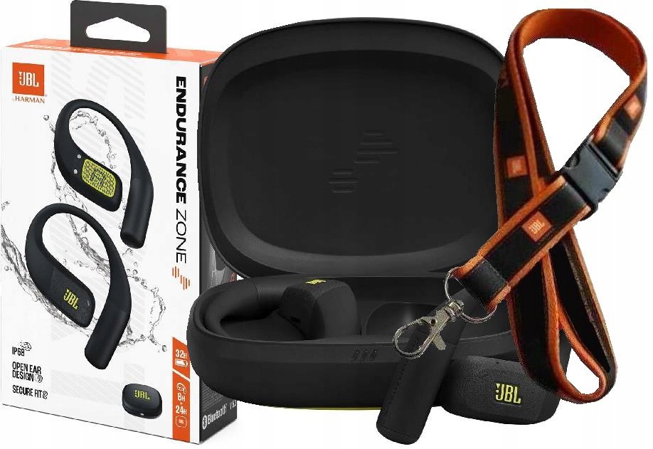 Jbl Endurance Zone Czarno-limonkowe Słuchawki Powietrzne do 32 Godz