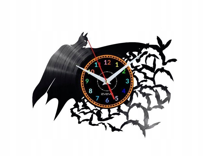 Batman Zegar Ścienny Dekoracyjny Nowoczesny Płyta Winylowa Winyl