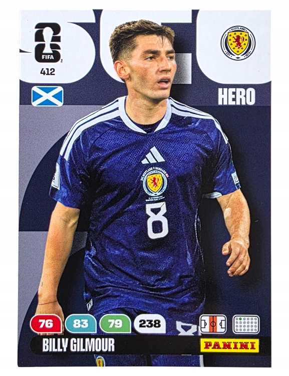 Karty Piłkarskie do albumu Panini World Cup 2026 Hero Szkocja 412 Gilmour