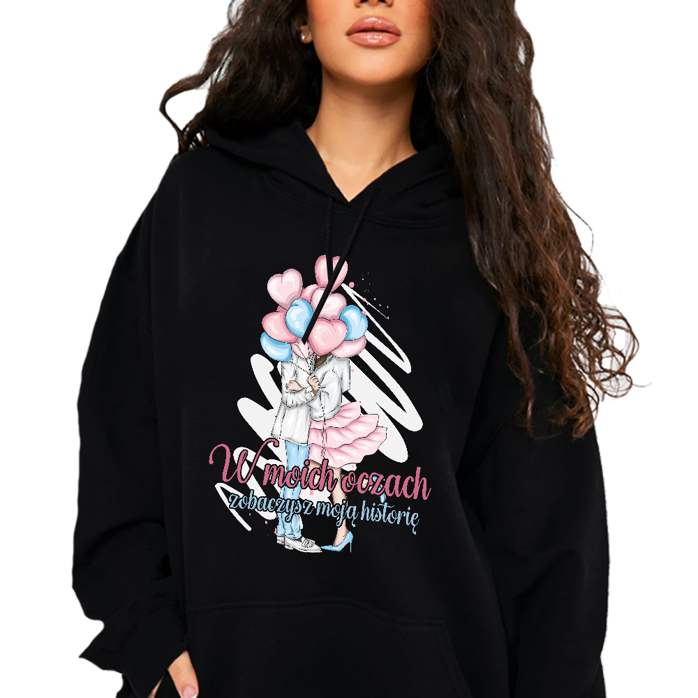 Mikina S Kapucí Hoodie Módní V Mých Očích Uvidíte ženskou motivaci XL