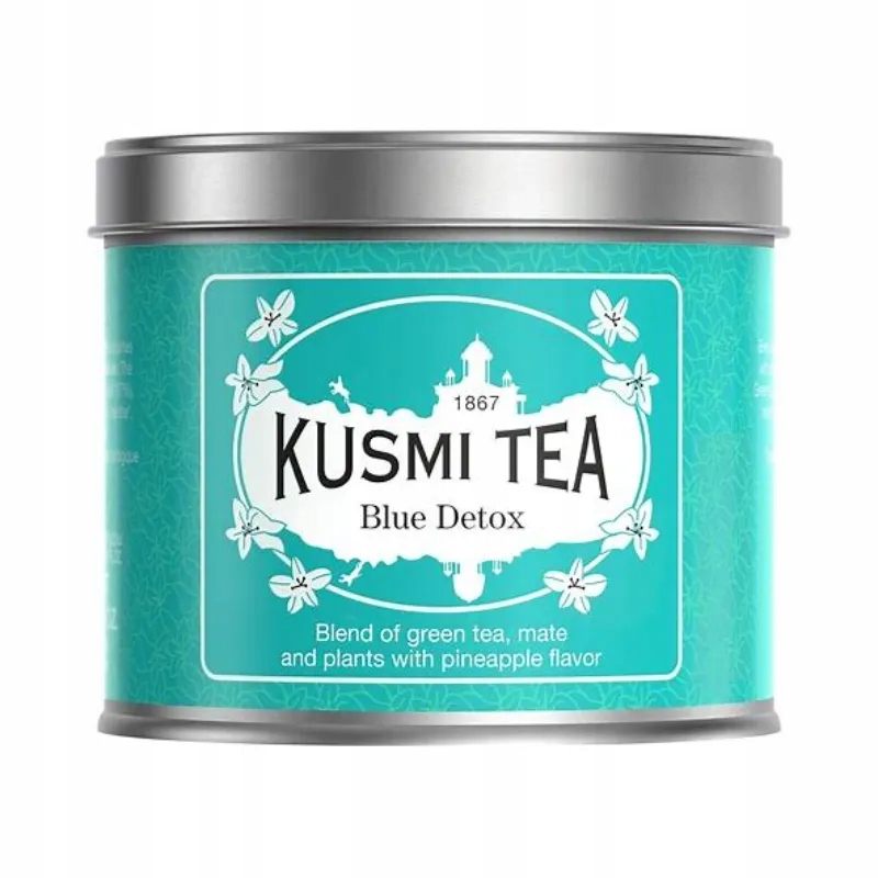 Kusmi Tea Blue Detox Bio 100g Herbata Zielona Mate Ananas Liściasta