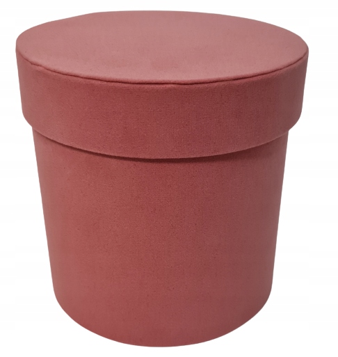 

Flower box pudełko welur zamsz pojedyncze różowy