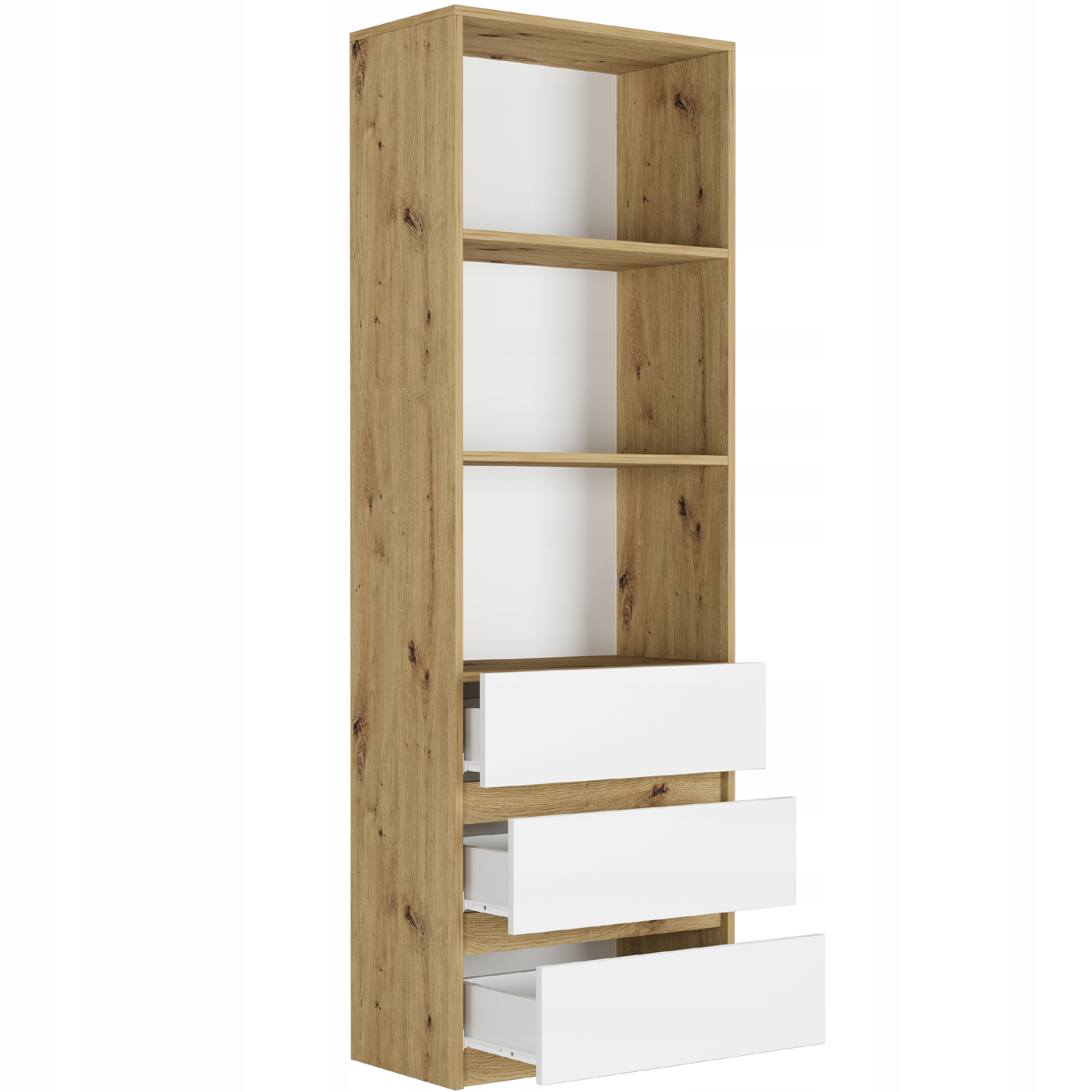 REGAŁ KSIĄŻKI BIUROWY 3 SZUFLADY 3 PÓŁKA B-3 ARTISAN MIX