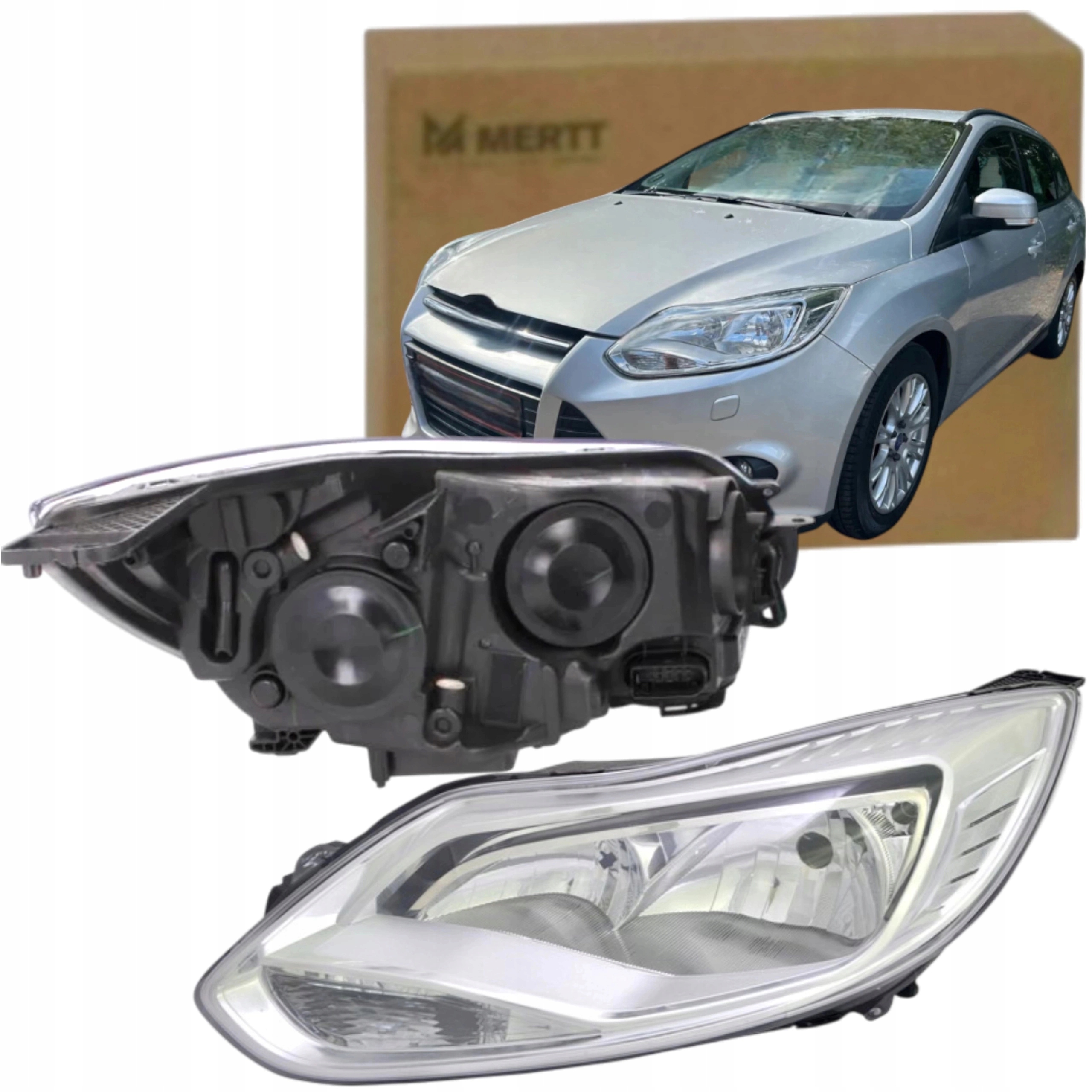 Světlomet Světlo Přední Levá Stříbrná BM5113W030AE Ford Focus 11-14