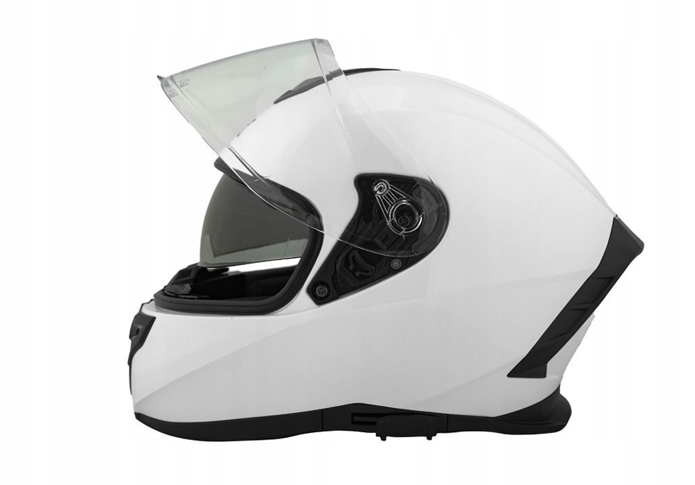Uzavretá Motocyklová Prilba S Plnou Clonou XXL Biela, Homologácia Ece