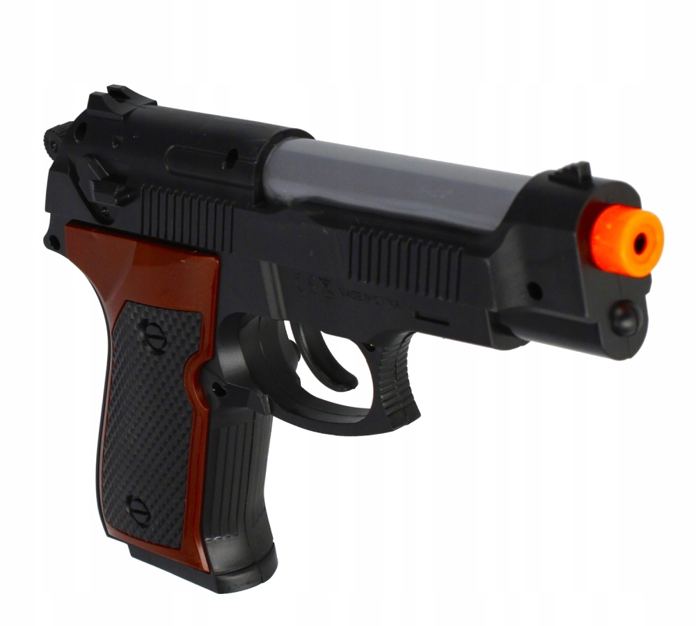 DUŻY PISTOLET POLICYJNY POLSKIE KOMENDY DŹWIĘKI ŚWIATŁO Marka Swede