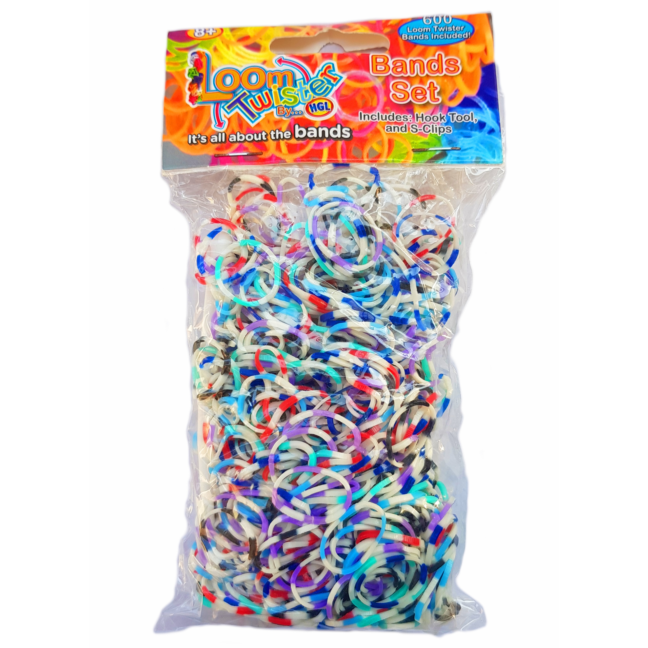 

Loom Bands Gumki Do Bransoletek 600SZT Dwukolorowe