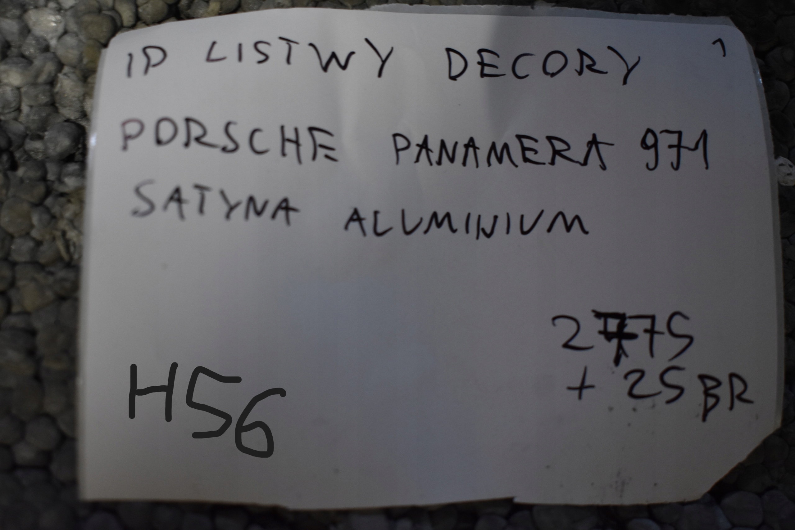 IDEALNE mouldings DECORY PORSCHE PANAMERA 971 SATYNA aluminium 1