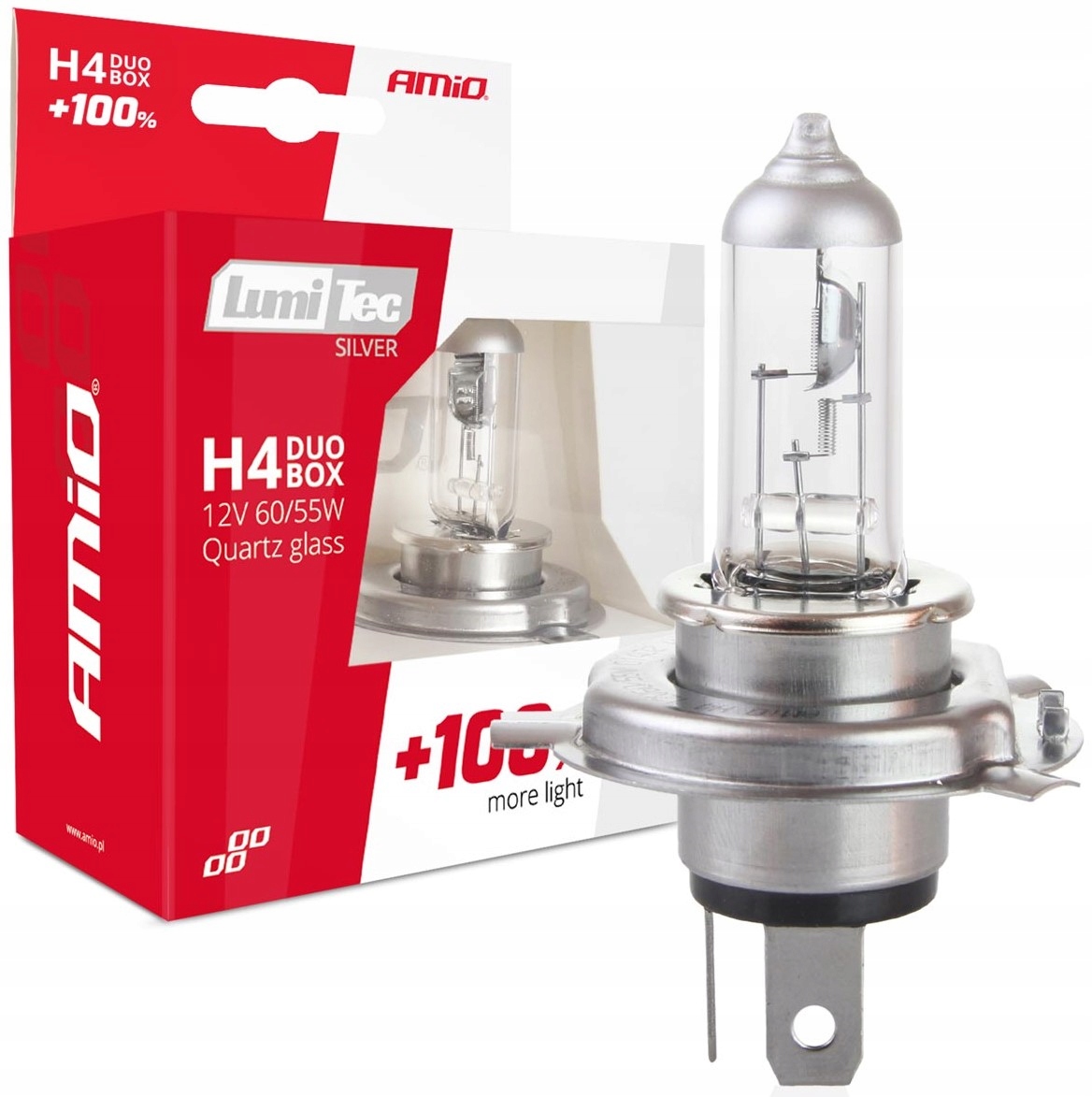 

2X Żarówka H4 12V 55W/60W Xenon Look +100% Lumitec