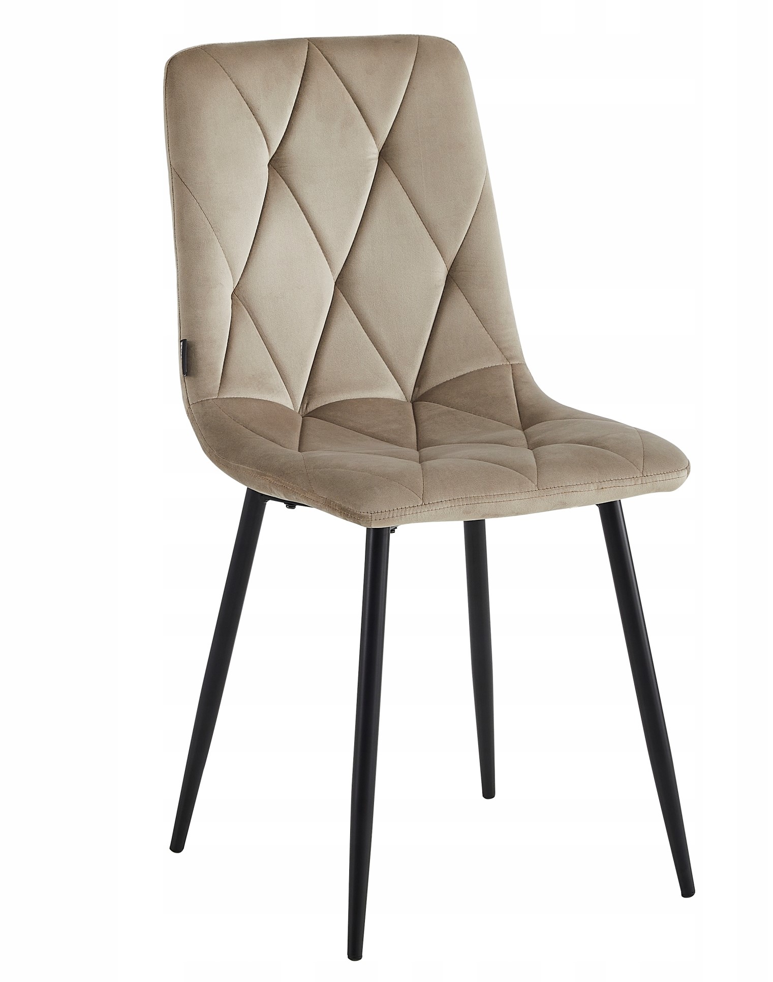 Tapicerowane Krzesło beżowy Pikowane do jadalni kuchni salonu