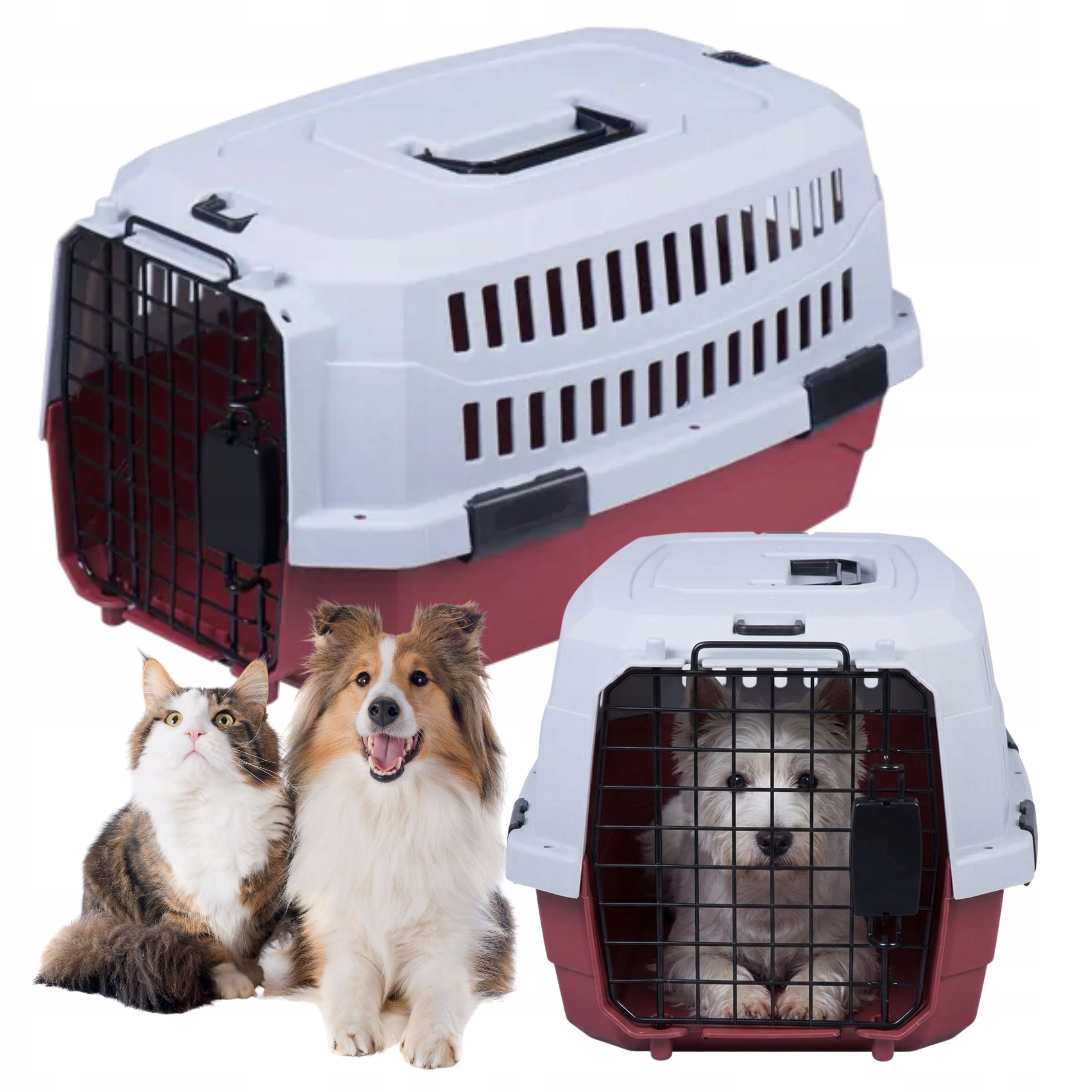 Přepravka pro psa kočku skládací Box, pevný, letecký, do auta 68x48x42 cm
