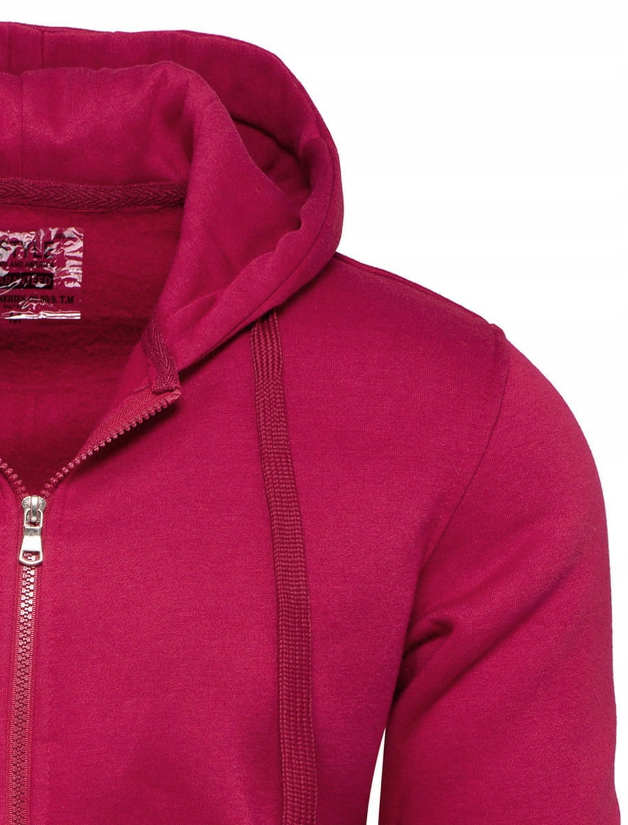 BLUZA MĘSKA OCIEPLANA ROZPINANA Z KAPTUREM CZERWONA rozmiar XL Marka Recea