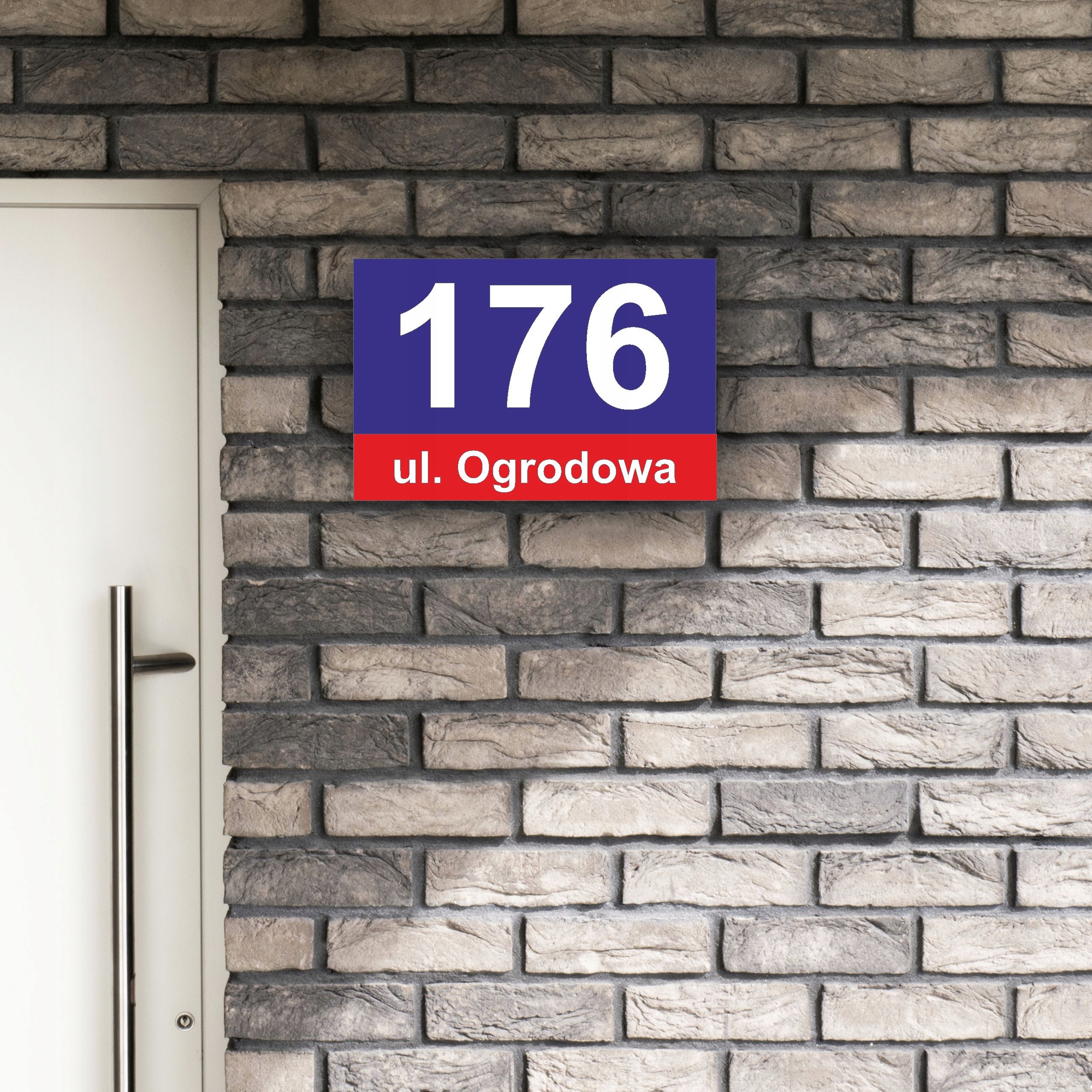 Tablica Tabliczka ADRESOWA Numer na dom 25 wzorów WYTRZYMAŁA PCV 20x30 cm Kod producenta AFD1