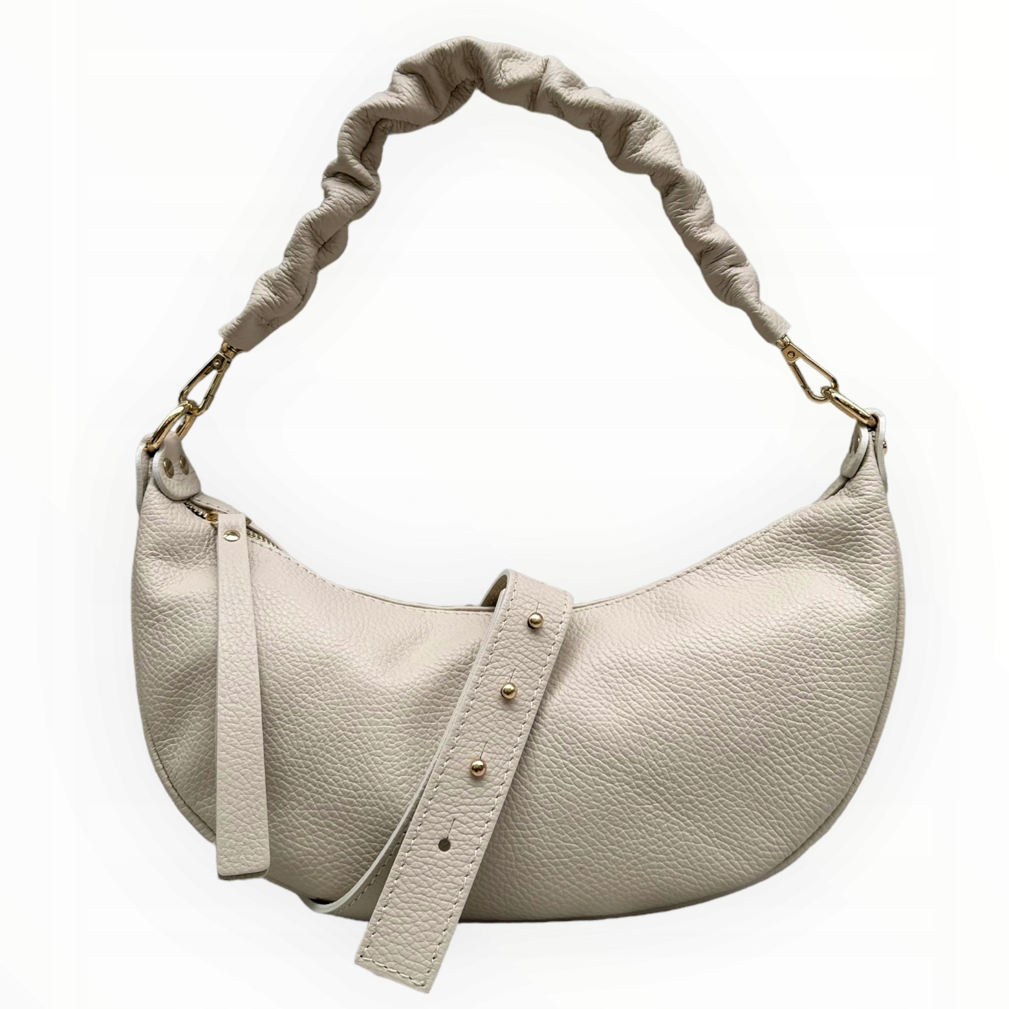 Dámská kabelka Přes Rameno z kůže Banana Béžová