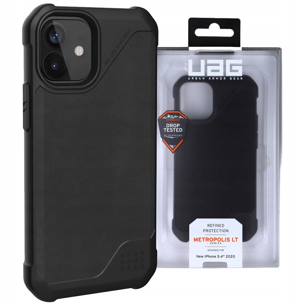 

Etui Uag do iPhone 12 Mini, pokrowiec, M Lt Lthr