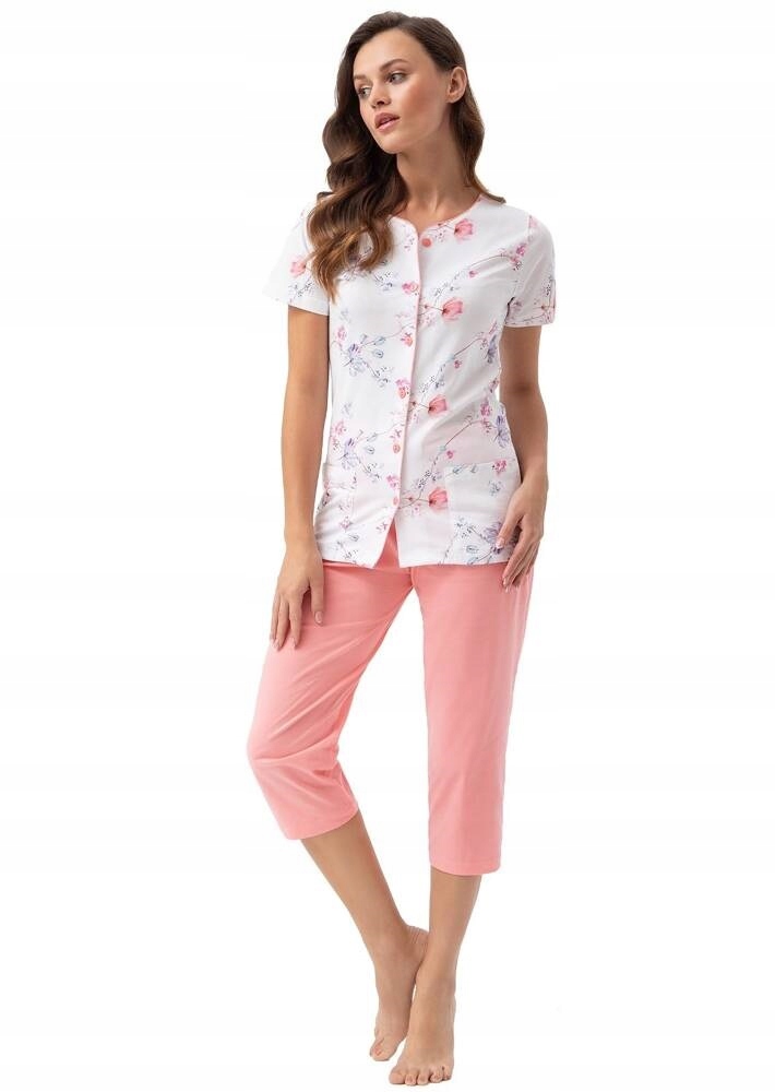 Dámské Pyžamo Luna 476/4XL S Růžovými Květy