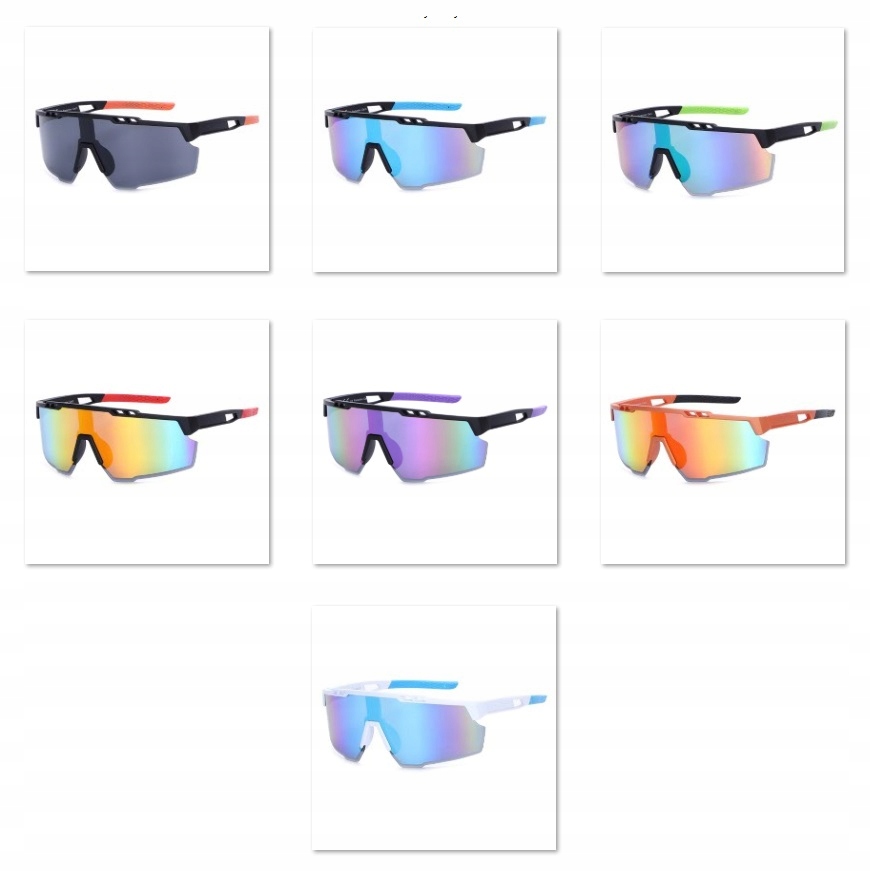 OKULARY Sportowe PRZECIWSŁONECZNE Rowerowe Filtr UV400 Lustrzanki + ETUI Szerokość mostka 14 mm