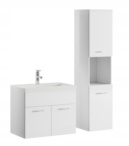 

Zestaw łazienkowy biały z umywalką 60x35 słupek