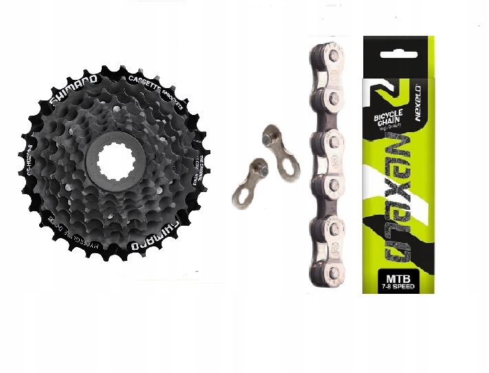 Zestaw kaseta 8rz Shimano CS-HG200 12-32 łańcuch