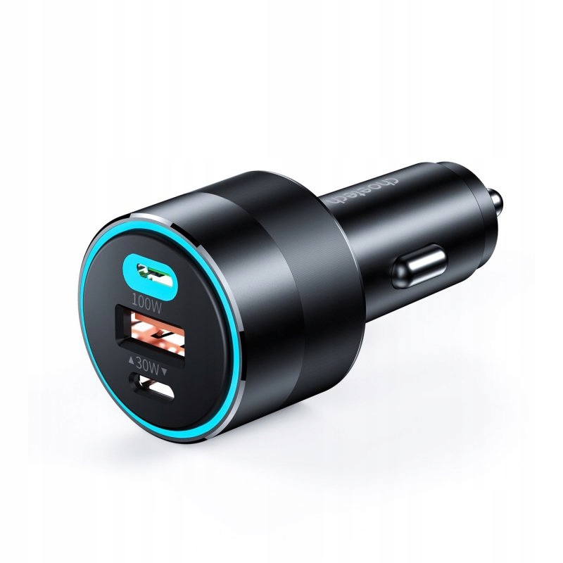 

Szybka ładowarka samochodowa 130W 2x Usb-c Usb-a
