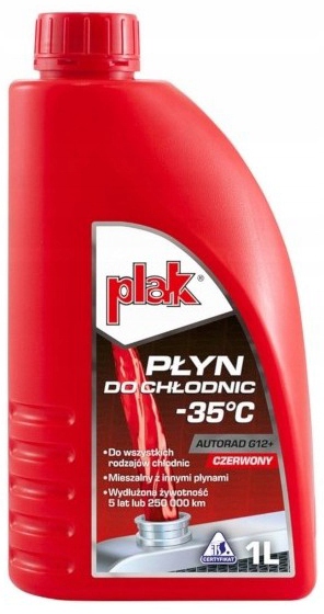 

Plak Gotowy Płyn Do Chłodnic Czerwony -35° 1L