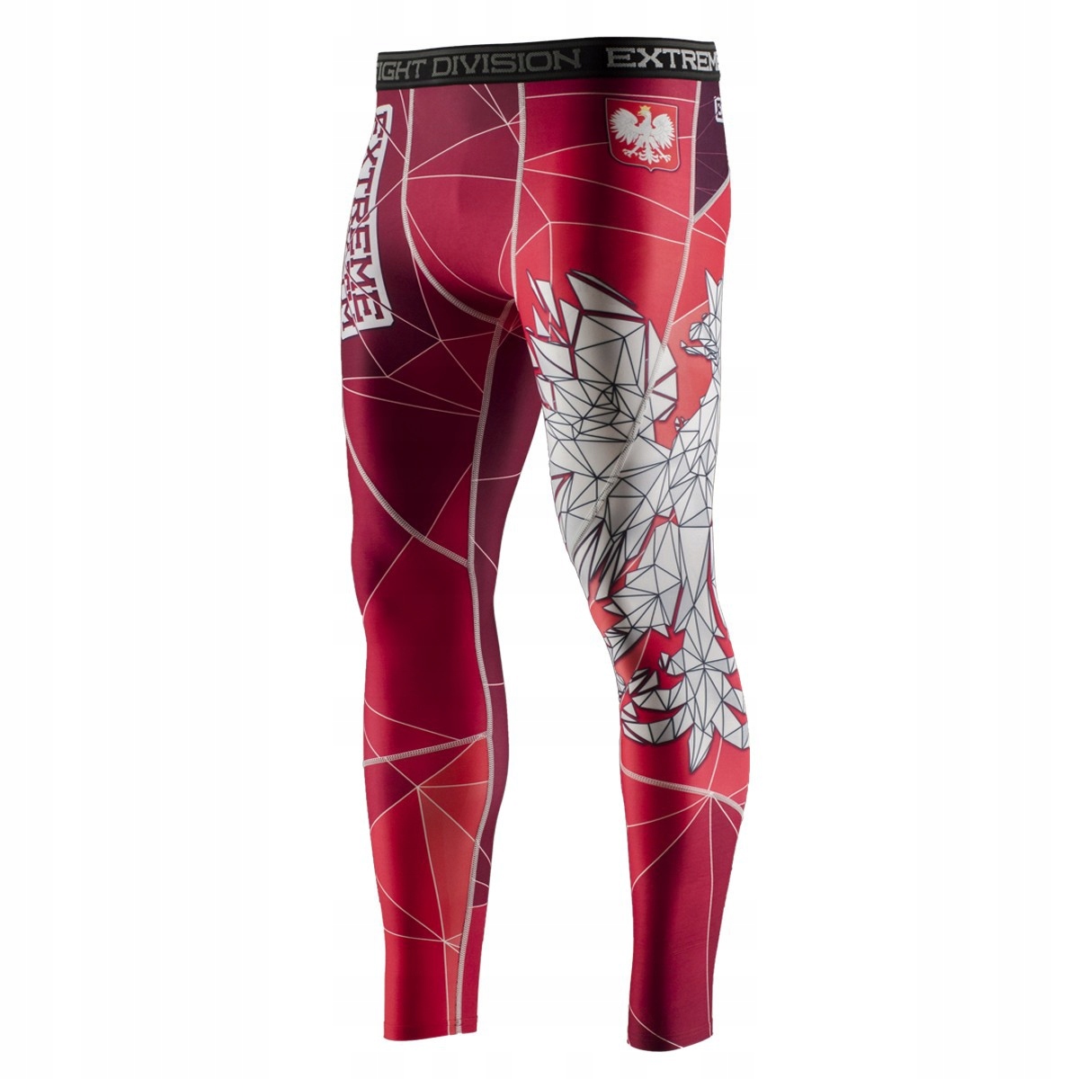 Legginsy męskie POLSKA red 2XL CZERWONY