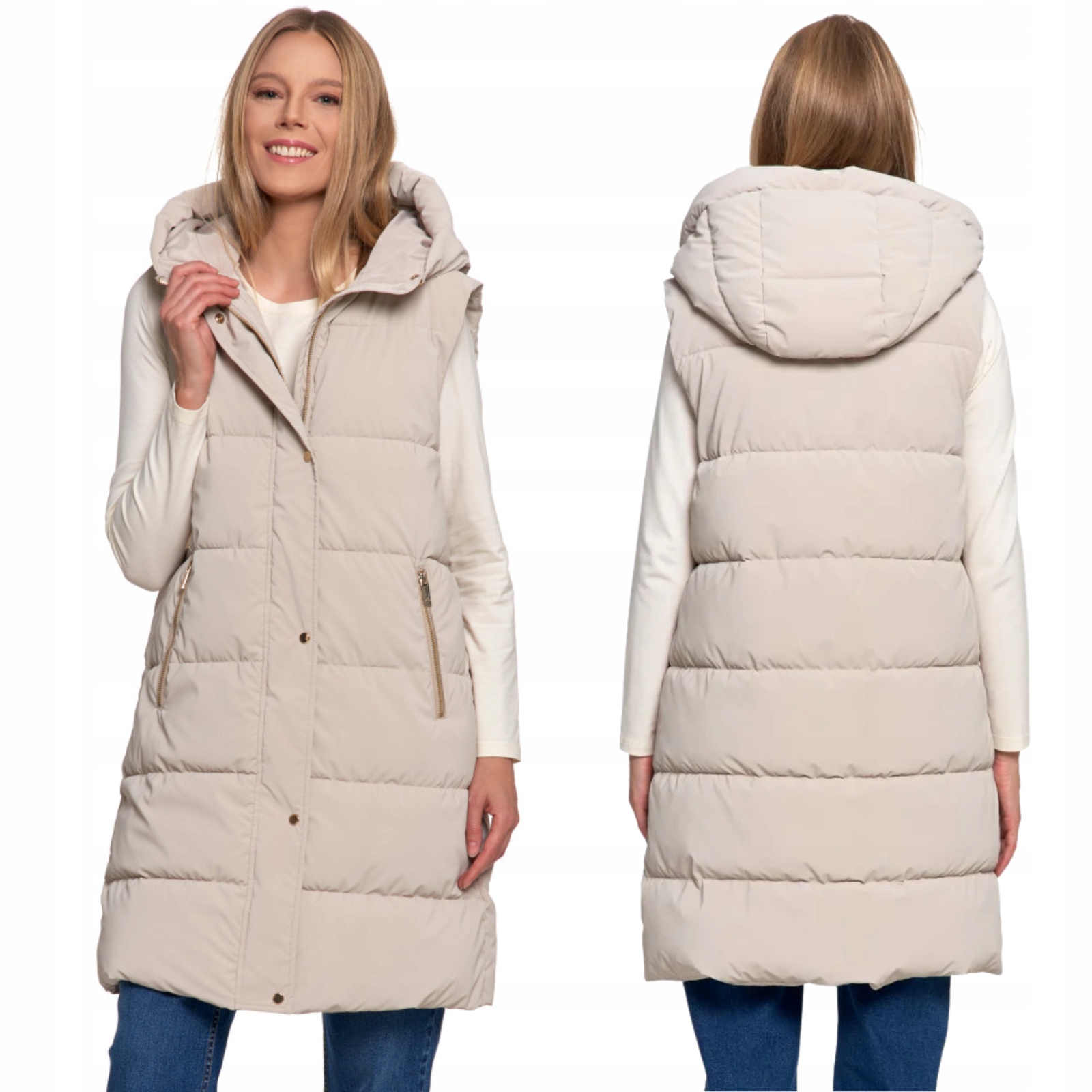 Dámská Vesta dlouhá prošívaná vesta podzimní Moraj XL