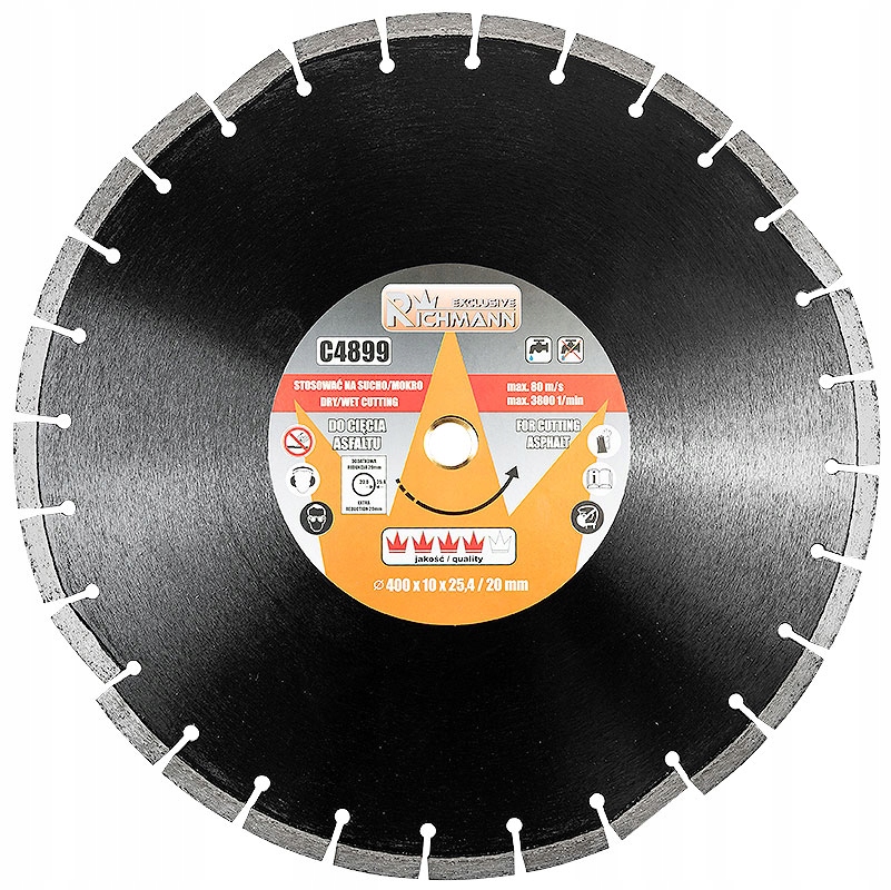 АЛМАЗНИЙ ДИСК RICHMANN 400 ММ ДЛЯ РІЗАННЯ АСФАЛЬТУ