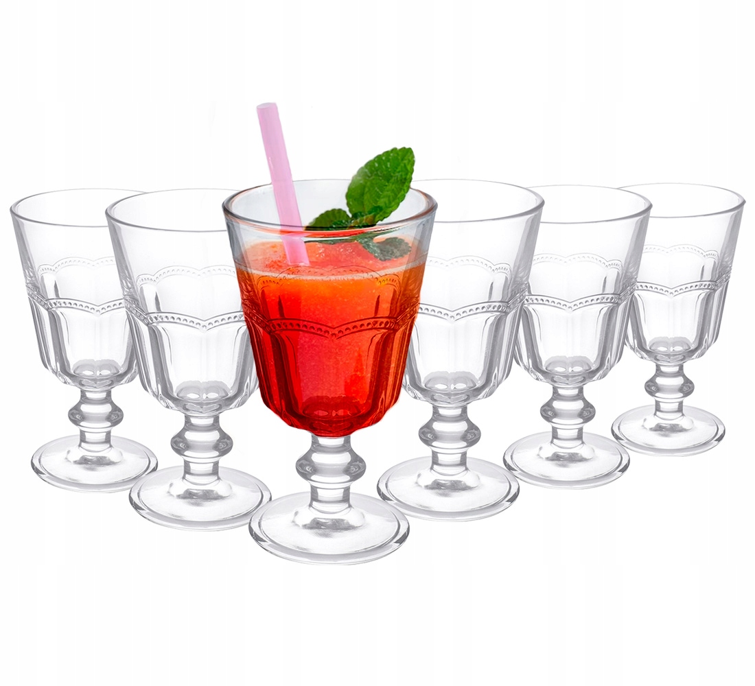 

Komplet Szklanek 6szt do wody soków deserów 240ml