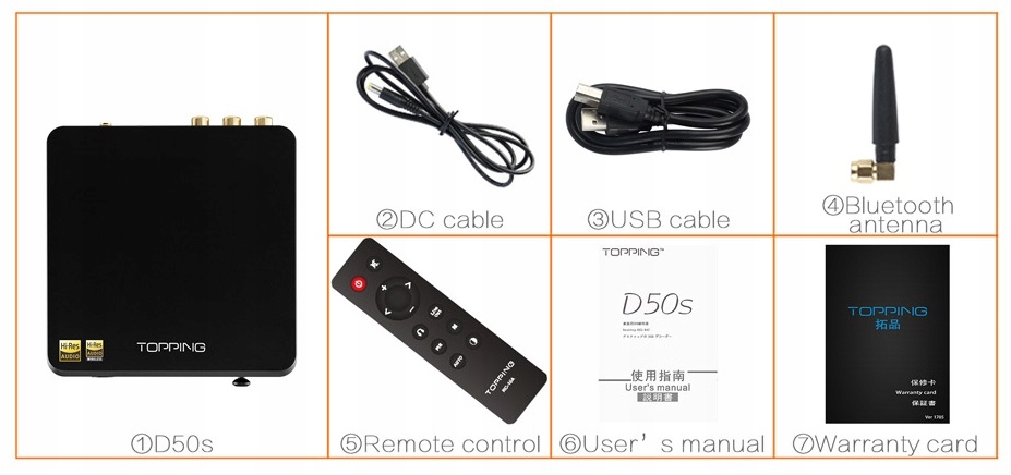 Konwerter Przetwornik DAC Topping D50s - czarny Kod producenta TOP-D50S-BLKa