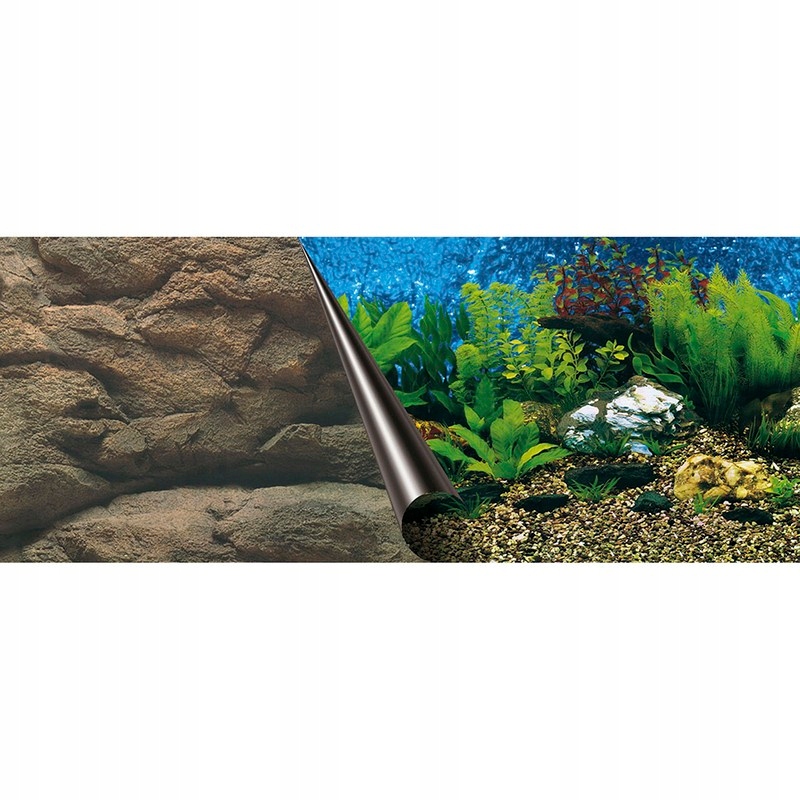 AquaDella tło do akwarium morze/skały 120x50 cm