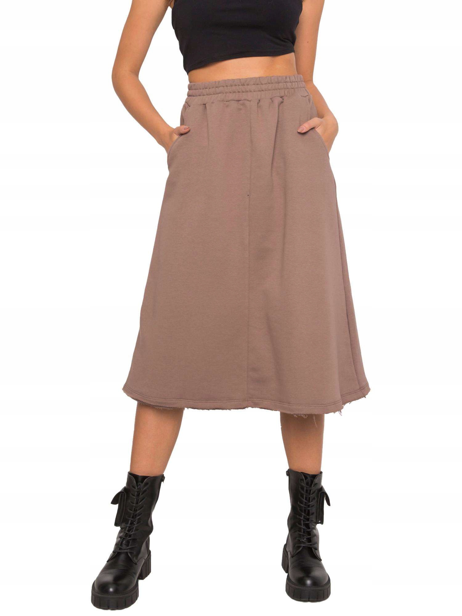 

Spódnica Damska Dresowa midi rozkloszowana - L/XL