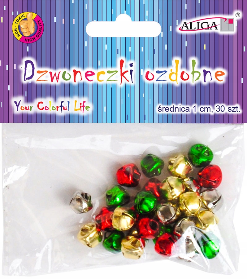 

Dzwoneczki Ozdobne metalowe Aliga 1cm MIX kolor