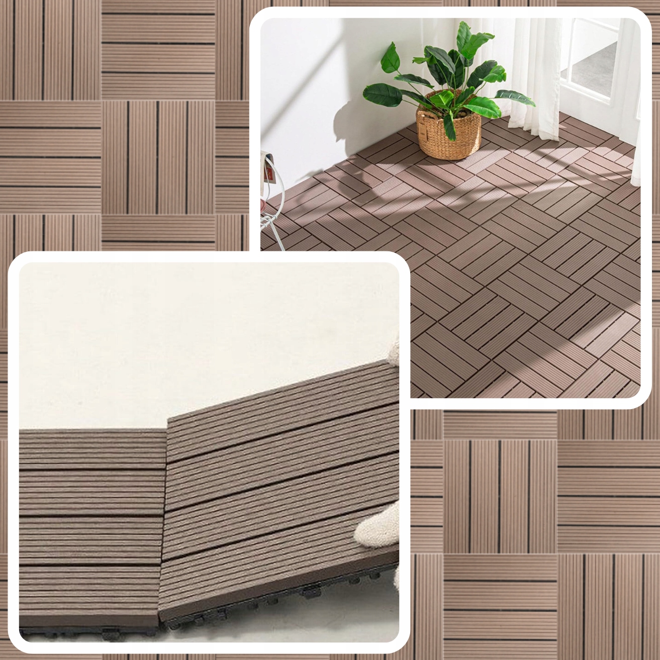 PODEST TARASOWY KOMPOZYTOWY PODŁOGA NA TARAS JASNE DREWNO 30x30x2,5cm Producent Memfis