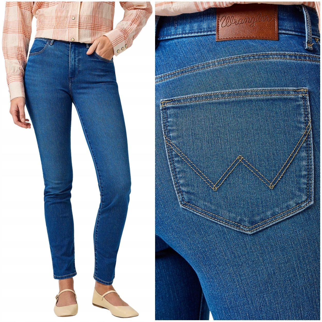 Wrangler Slim Serene přiléhavé dámské vysoké džínové kalhoty W27 L30