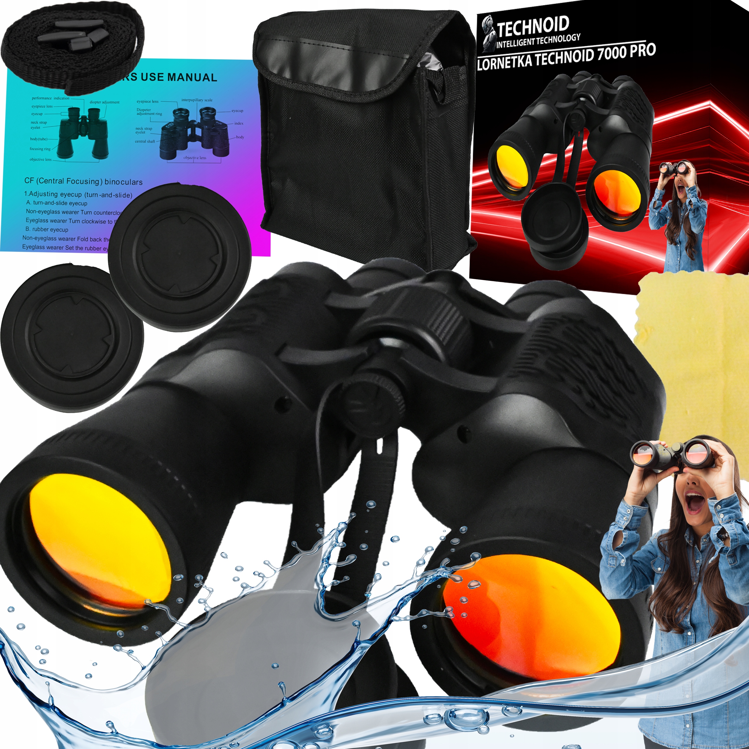 Vojenský Turistický Myslivský Dalekohled Zoom 50 x 50 Dosah 7000 m Premium