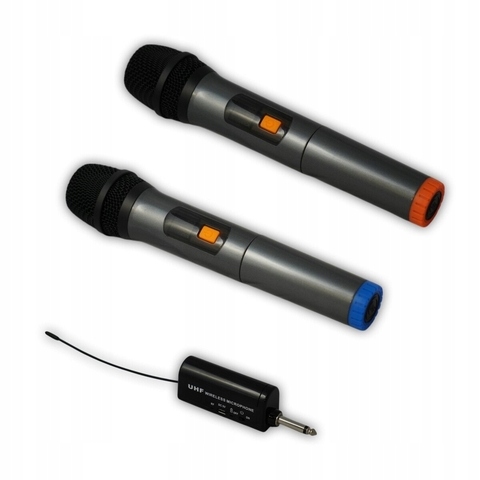 Dvojitý bezdrátový ruční mikrofon Jack 6.3 P2 Audio Mbd 812J