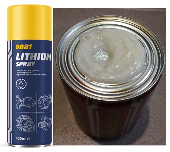 Smar litowy pół stały biały Spray 400ml Mannol