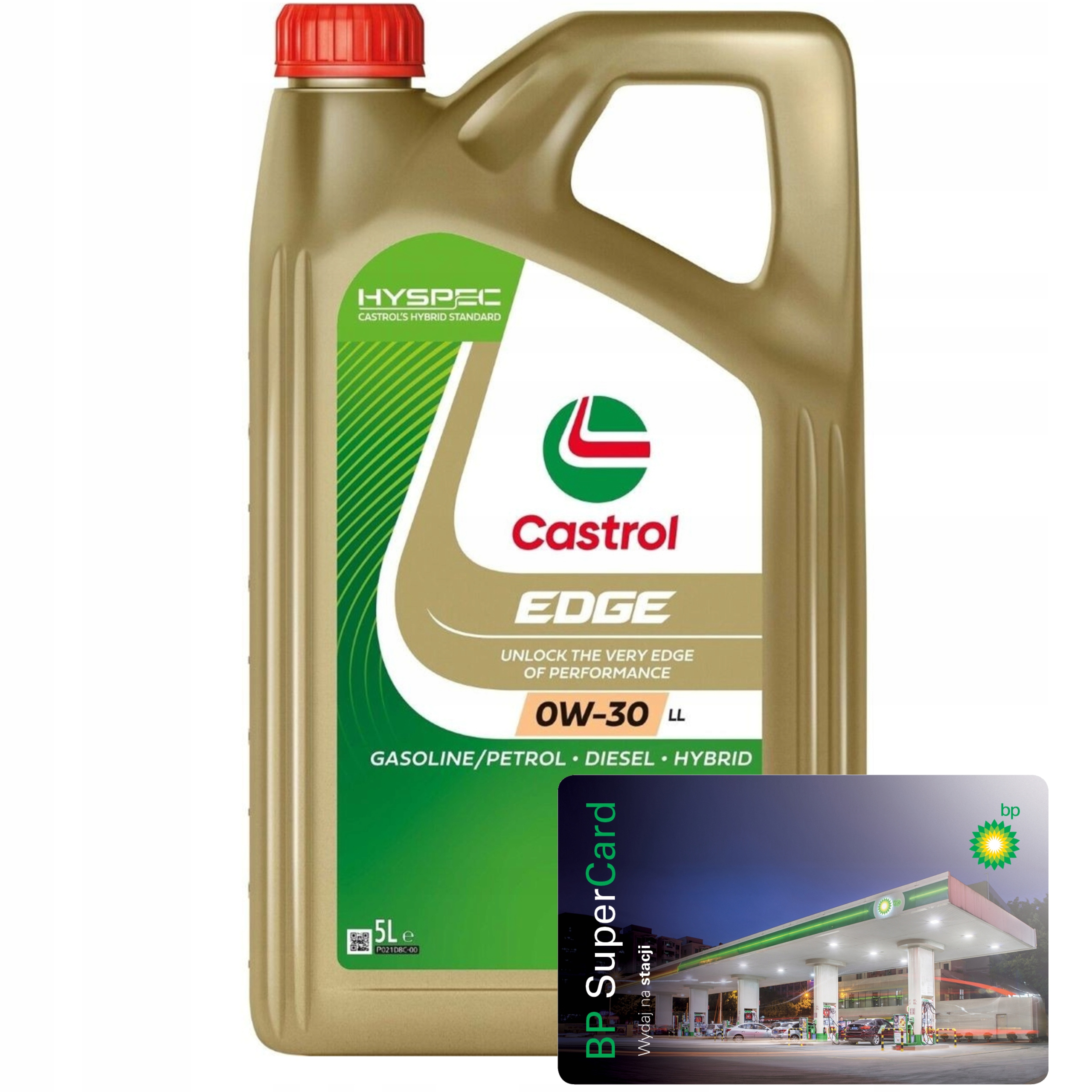 Castrol Motorový olej Edge 0W-30 LL 5L Darček Palivová Karta Bp