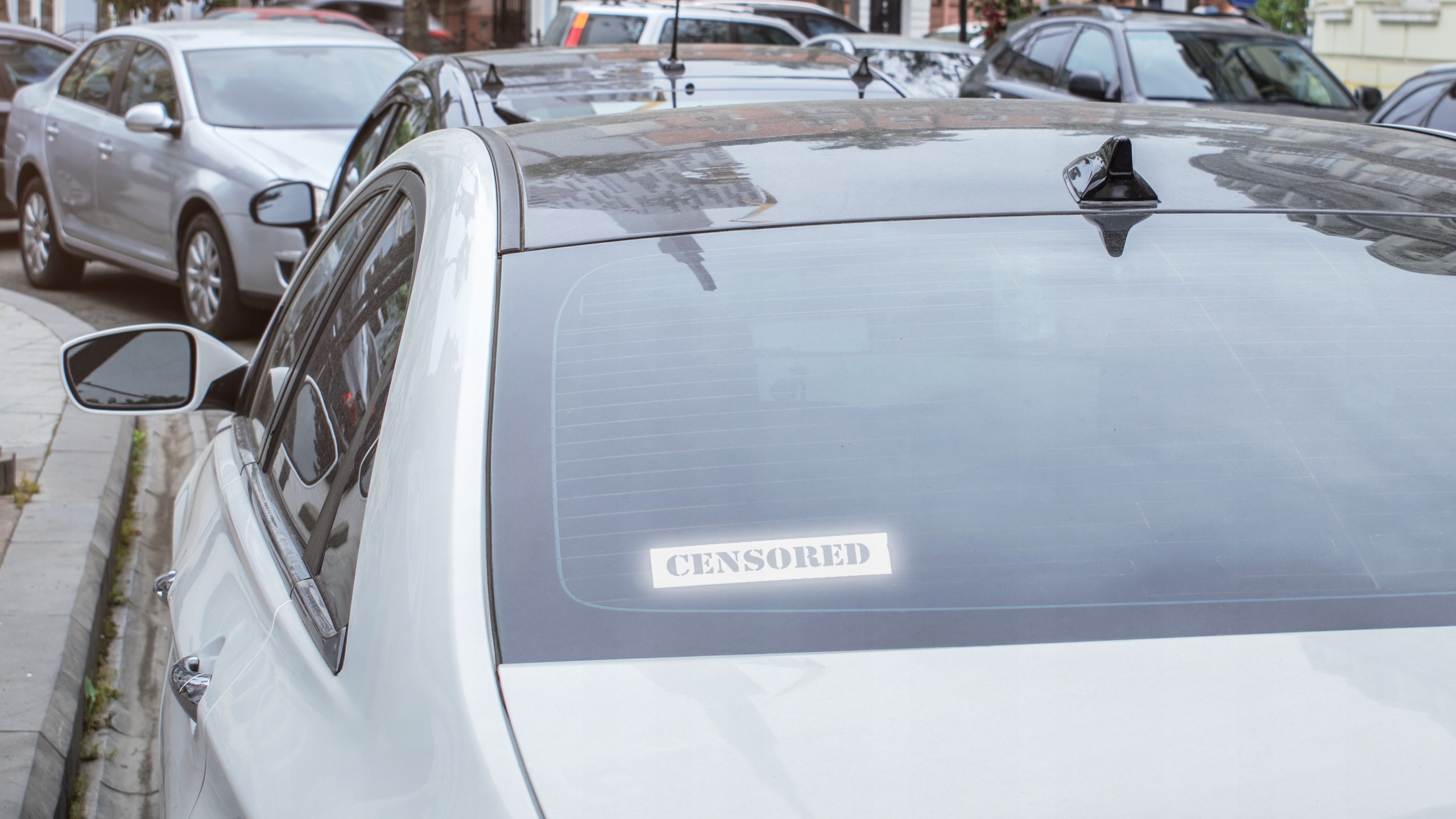 Naklejka CENZUROWANE na samochód na auto - ODBLASKOWA| HOLOGRAM Producent Inny