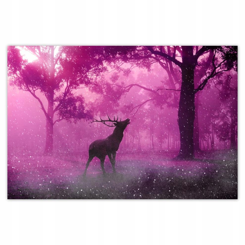 

Plakat 93x62 Jeleń w magicznym lesie