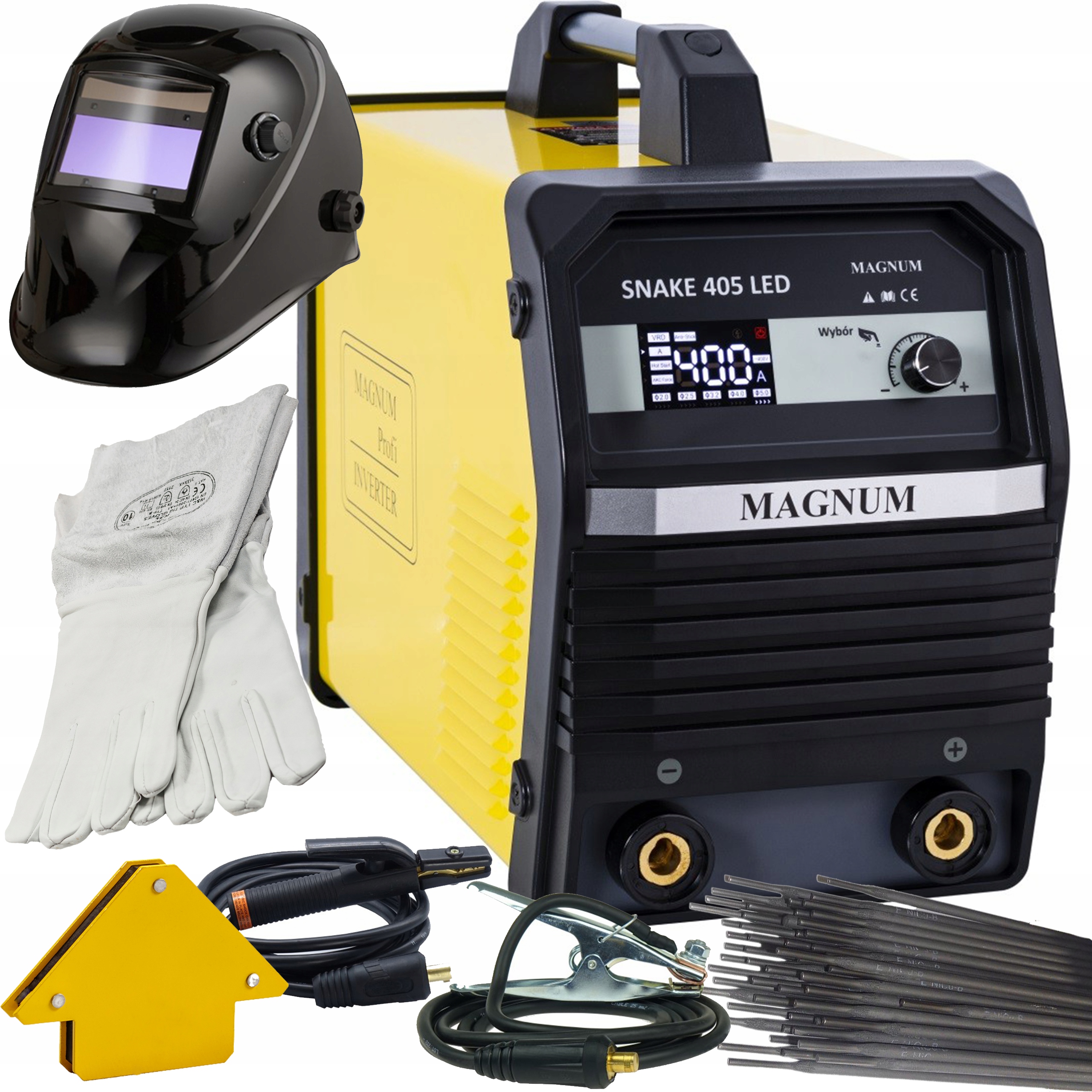 Spawarka Magnum Snake 405 Led Mma Tig Lift 400A 400V Igbt ZESTAW1