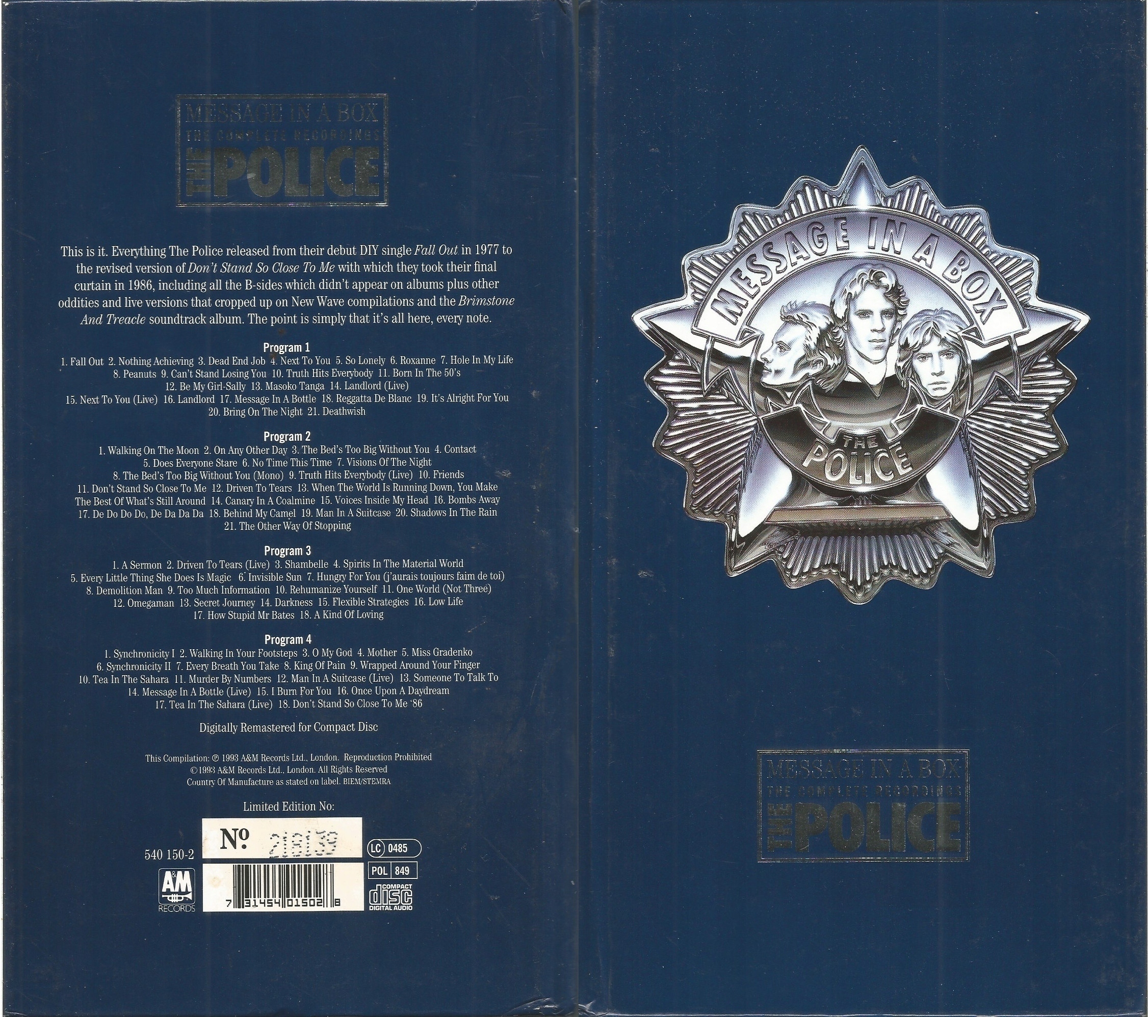Message In A Box (The Complete Recordings) The Police CD