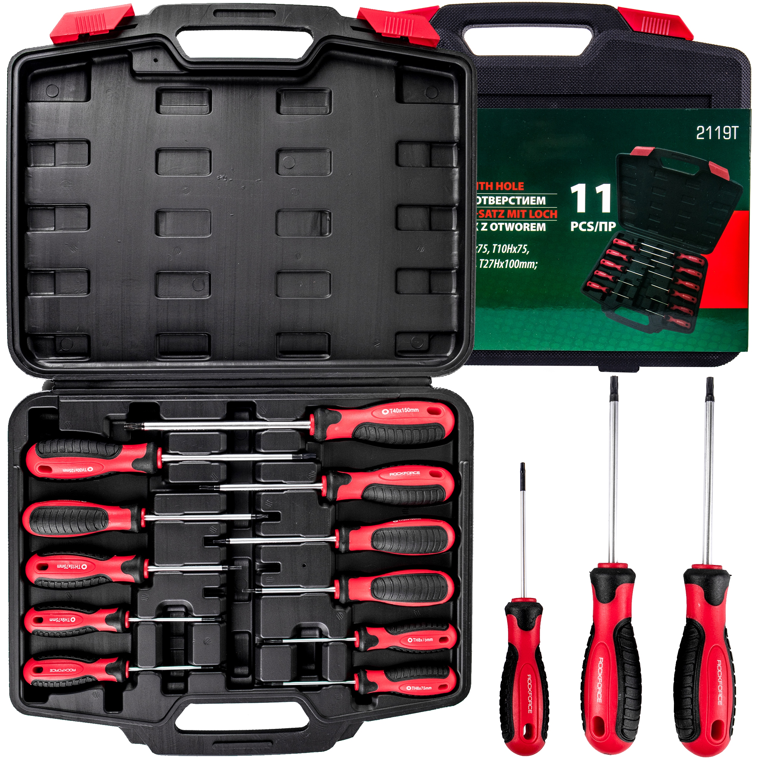 

Zestaw Śrubokrętów Wkrętaków Typu Torx 11 El.