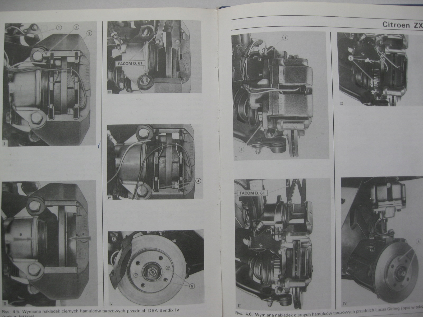 メンテナンス C Citroen zx ремонт obsluga eksploatacja citroen zx instrukcja