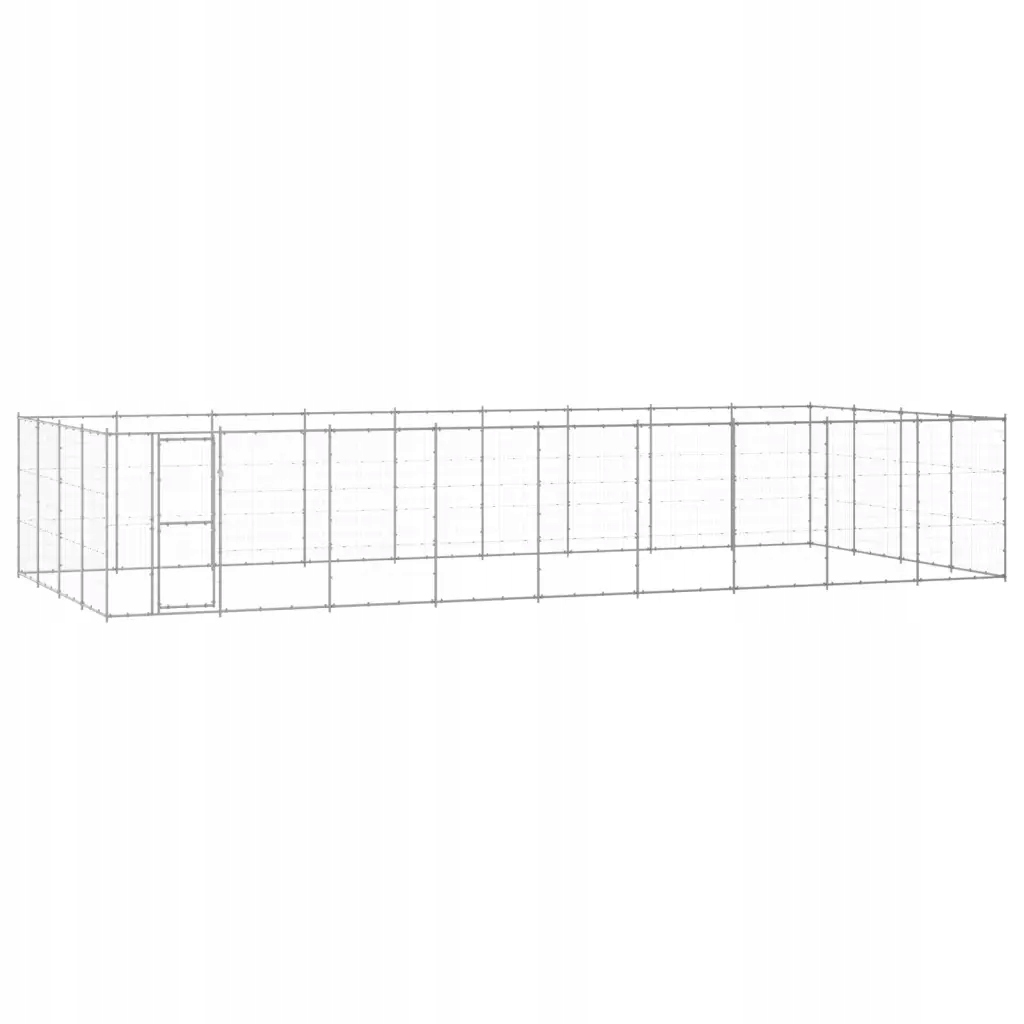 Levně Kotec venkovní pro psa, ocel galvanizovaná, 43,56 m²