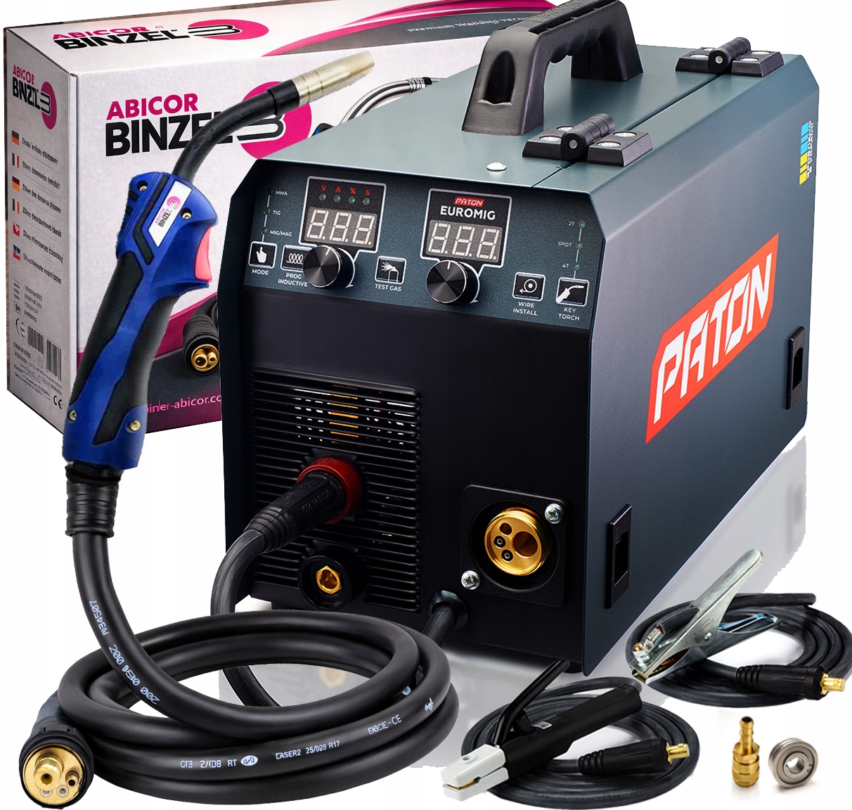 Spawarka Inwerterowa Paton Euromig 150A 80% Migomat Abicor Binzel 5M