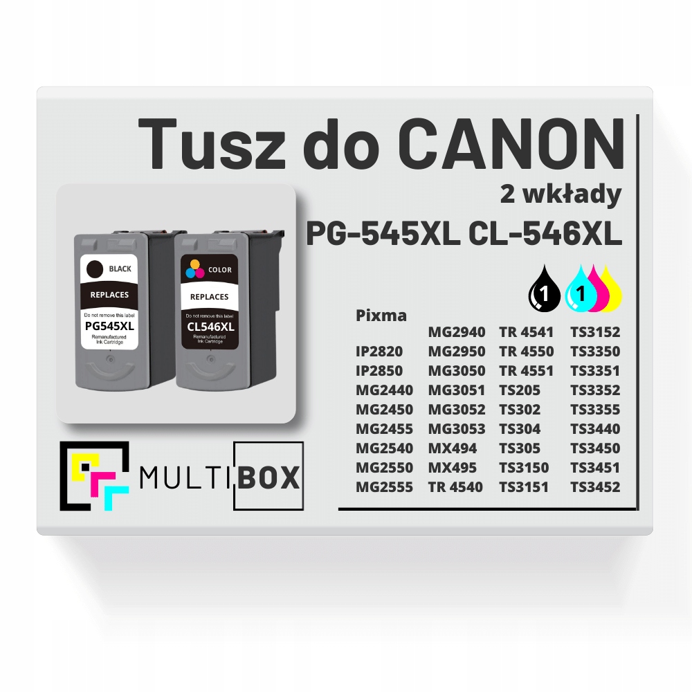 Canon PG-545 CL-546 Pack de 2 Cartouches Noir + Couleur (Multipack