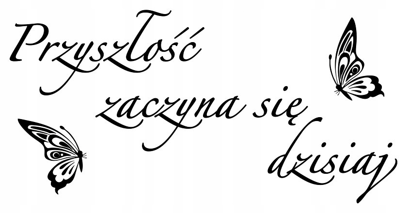 Naklejka ścienna napis do sypialni Przyszłość 200