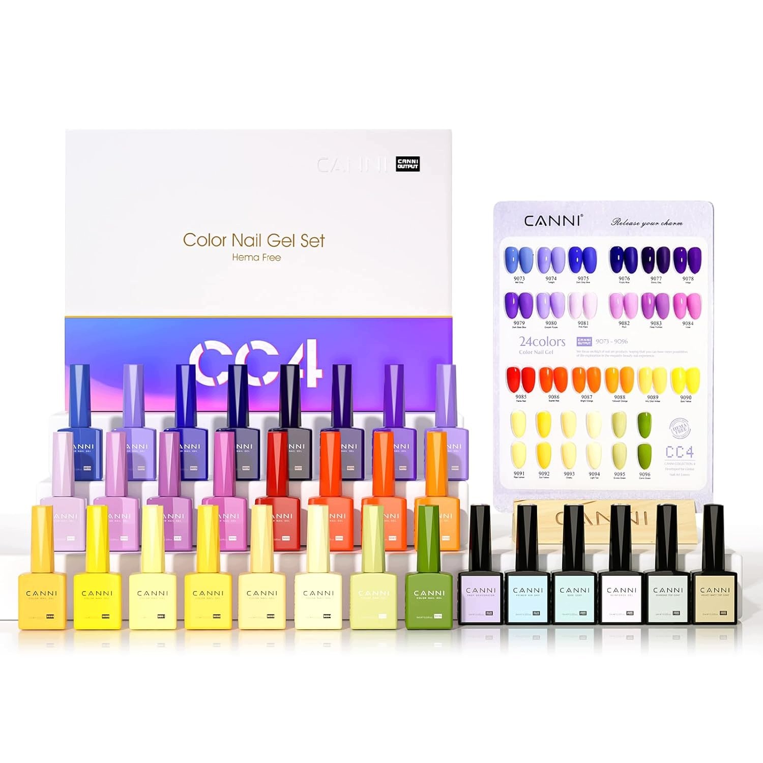 Canni CC4 30 szt. 9 ml bez hemy Zestaw lakierów żelowych